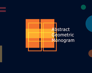 Aufkleber - Abstract geometric letter H graphic concept. Color unusual shape for logo and monogram design template. Bauhaus or Memphis style geometric symbol. Vector illustration.