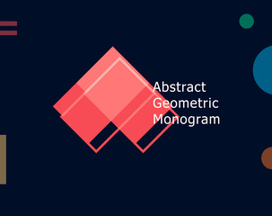 Abstract geometric letter A graphic concept. Color unusual shape for logo and monogram design template. Bauhaus or Memphis style geometric symbol. Vector illustration.