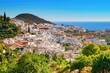 Beautiful arial view on famous white spanish village Frigiliana, Andalusia, Spain