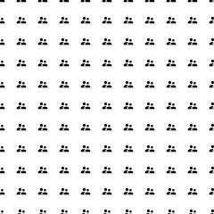 Poster - Square seamless background pattern from black group symbols. The pattern is evenly filled. Vector illustration on white background
