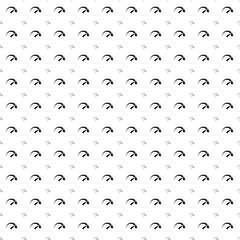 Poster - Square seamless background pattern from geometric shapes are different sizes and opacity. The pattern is evenly filled with big black tachometer symbols. Vector illustration on white background