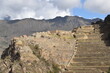 Trekking through the old Incan Ruins on our way to Machu Picchu on the Inca Trail in Peru