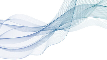 Poster - Abstract futuristic wavy stripes. Abstract curved lines on a white background. Vector.