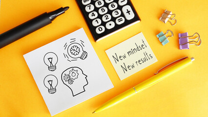 Poster - New mindset New results is shown using the text