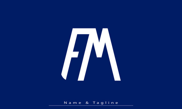 Alphabet letters Initials Monogram logo FM , MF