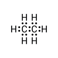 Wall Mural - lewis dot structure of ethane C2H6