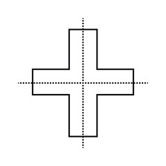 Sticker - lines of symmetry in addition shape