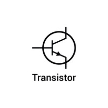 Electronic Symbol Of Transistor Vector Illustration