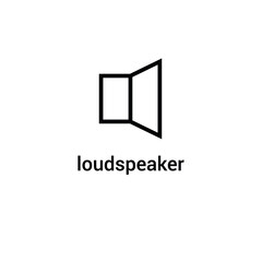 Canvas Print - electronic symbol of loudspeaker vector illustration