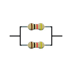 Canvas Print - two carbon film resistor in parallel