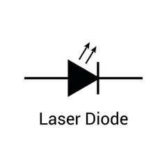 Poster - electronic symbol of laser diode vector illustration