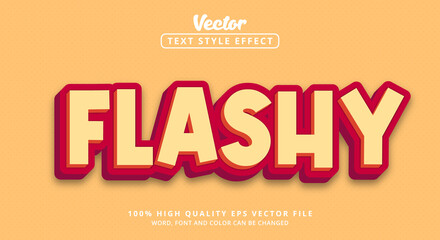 Poster - Editable text effect, Flashy text on layered combination color style