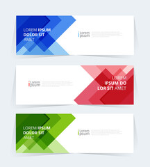 geometric banner design with vector presentation template.