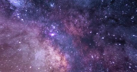 Wall Mural - 3D Universe Loop Background Sci-fi Flying in space galaxy stars and gas cloud Nebulas 4K