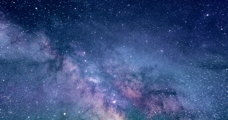 Wall Mural - 3D Universe Loop Background Sci-fi Flying in space galaxy stars and gas cloud Nebulas 4K