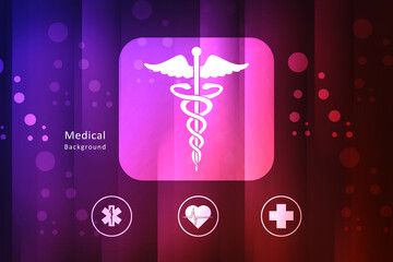 Poster - 2d illustration caduceus medical symbol