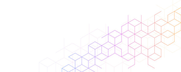Abstract geometric background with isometric blocks, polygon shape pattern