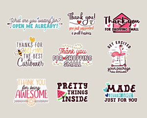 Small business stickers set. business badges collection. Small business sticker pack
