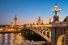 Pont Alexandre III At Night, Paris, France