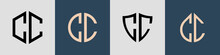 Creative Simple Initial Letters CC Logo Designs Bundle.