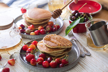 Wall Mural - bright summer breakfast