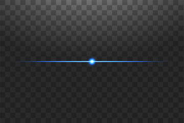 Wall Mural - shape, single line, light beam, spotlight, star. blue neon lines with light effects isolated on tran