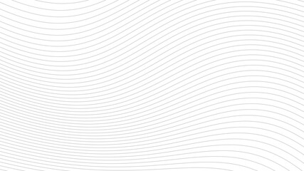 Poster - Wavy lines white background. Abstract modern grey white waves and lines pattern template. Vector stripes illustration