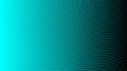 Poster - Wavy lines blue gradient background. Abstract modern blue waves and lines pattern template. Vector stripes illustration