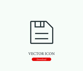 Poster - Document vector icon. Editable stroke. Symbol in Line Art Style for Design, Presentation, Website or Mobile Apps Elements, Logo.  File symbol illustration. Pixel vector graphics - Vector