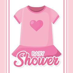 Poster - Background baby clothes shower vector illustration