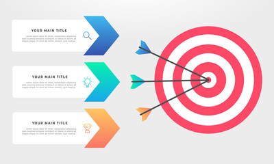 Aufkleber - Goals infographic template. Business concept with 4 steps.