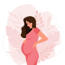 Pregnant Woman Concept Vector Illustration