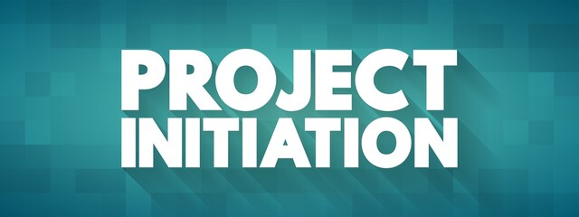 Project initiation - first step in starting a new project, text concept for presentations and reports