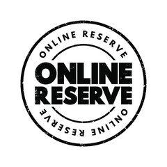 Poster - Online Reserve text stamp, concept background