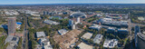 Fototapeta  - Panoramic aerial drone view of Sydney Olympic Park, an Inner West suburb of Sydney, NSW, Australia on a sunny day  