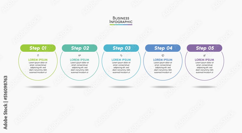 Vector de Stock Business data visualization. timeline infographic icons ...
