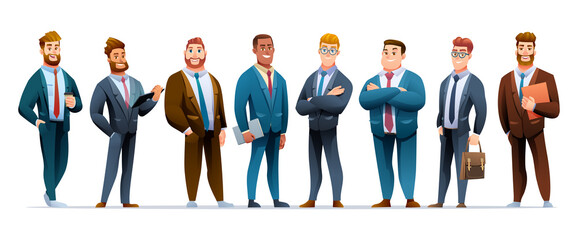 Wall Mural - Group of businessmen characters design