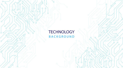 Aufkleber - Technology circuit diagram concept. High tech circuit board connection system.Vector abstract technology on white background.