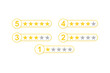 Illustration of star rating icon for review product