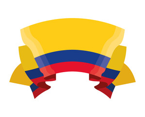 Poster - colombian flag folded