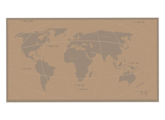 Canvas Print - old paper world map