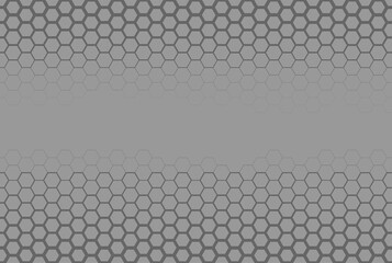 Wall Mural - Abstract geometric background. Hexagonal cells are gray with a copy space.