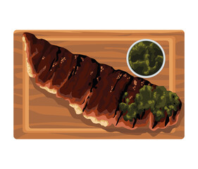 Wall Mural - meat in kitchen board