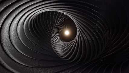 Poster - beautiful abstract black shiny swirl background. starburst dynamic rings. 3d rendering illustration 