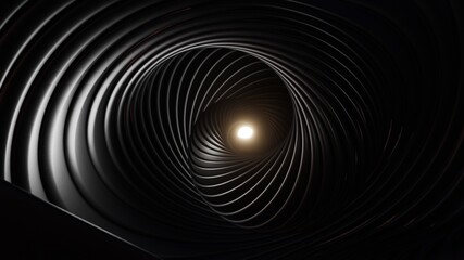 Poster - beautiful abstract black shiny swirl background. starburst dynamic rings. 3d rendering illustration 