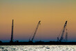 Seaview Crane Industrial Landscape Shot