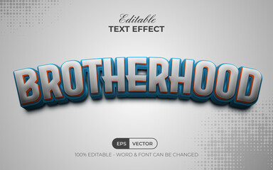 Poster - 3d text effect brotherhood style. editable text effect.