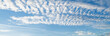 Sky panorama with cirrus clouds on a sunny day. Beautiful cirrus cloud.