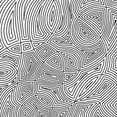 Wall Mural - scattered geometric line shapes. hand drawn doodle elements. abstract background design. vector blac