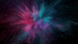 Fototapeta Kosmos - Freeze motion shot of color powder explosion